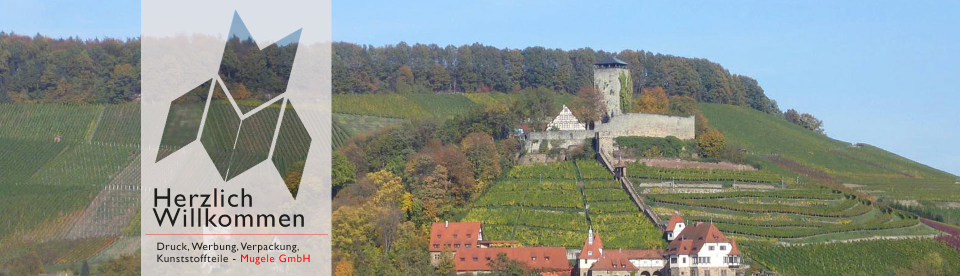 Header Mugele GmbH Herzlich Willkommen, Druck, Werbung, Etiketten, Tiefziehteile